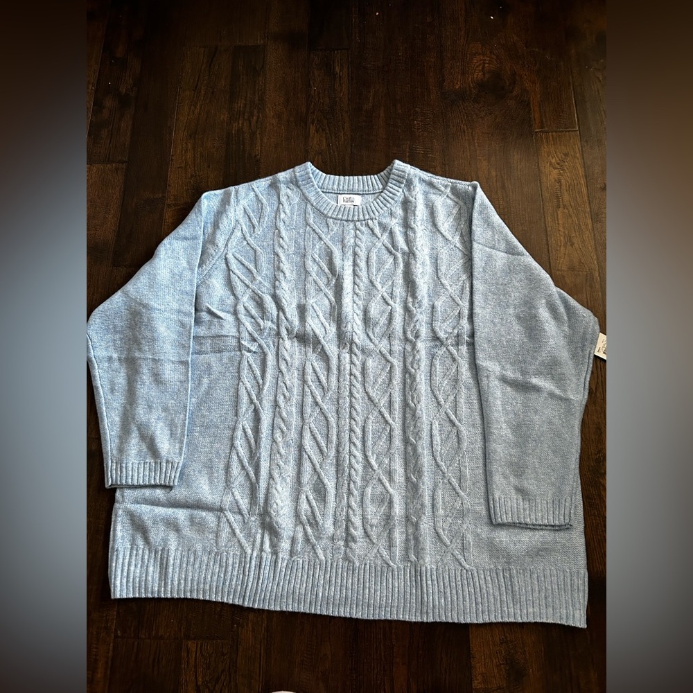 Women’s Croft & Barrow Sky Blue Crewneck Sweater.  Plus Size - size 5X